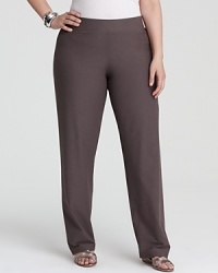 Embrace effortless summer style with these Eileen Fisher Plus pants, flaunting a clean, roomy silhouette for an easy fit. Embrace effortless summer style with these Eileen Fisher Plus pants, flaunting a clean, roomy silhouette for an easy fit.