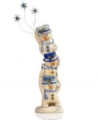 This whimsical trio is here to fill your home with winter wonderland cheer. Shaped in an antique mold and hand-painted, these little guys are the perfect holiday treat. This whimsical trio is here to fill your home with winter wonderland cheer. Shaped in an antique mold and hand-painted, these little guys are the perfect holiday treat.