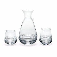 Kate Spade and Lenox join together to bring ease, elegance and understated wit to the table. Library Stripe Stemware features frosted stripes on tall, elegant stems. Shown from left to right: goblet, flute, iced beverage, wine glass. Coordinates perfectly with the Library Stripe Dinnerware. Kate Spade and Lenox join together to bring ease, elegance and understated wit to the table. Library Stripe Stemware features frosted stripes on tall, elegant stems. Shown from left to right: goblet, flute, iced beverage, wine glass. Coordinates perfectly with the Library Stripe Dinnerware.
