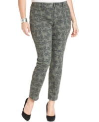 Printed denim is all the rage, so snag DKNY Jeans' plus size jeggings for an on-trend look! Printed denim is all the rage, so snag DKNY Jeans' plus size jeggings for an on-trend look!