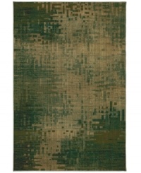 A blended green and taupe palette creates a stunning display of nature-inspired style in the Kaleidoscope Inferno area rug. Completely crafted in the USA, it is woven of soft, durable olefin in a lush pile that withstands heavy traffic anywhere in the home. A blended green and taupe palette creates a stunning display of nature-inspired style in the Kaleidoscope Inferno area rug. Completely crafted in the USA, it is woven of soft, durable olefin in a lush pile that withstands heavy traffic anywhere in the home.