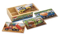 Melissa & Doug Deluxe Construction in a Box Jigsaw Puzzles Melissa & Doug Deluxe Construction in a Box Jigsaw Puzzles