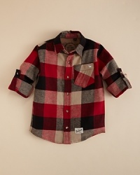 His constant companion for crisp autumn outings, this handsome plaid complements his jean or chino everyday ensemble. His constant companion for crisp autumn outings, this handsome plaid complements his jean or chino everyday ensemble.