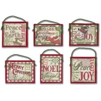 Dimensions Needlecrafts Counted Cross Stitch, Christmas Sayings Ornaments Dimensions Needlecrafts Counted Cross Stitch, Christmas Sayings Ornaments