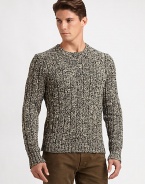 An essential sweater is constructed from soft rag cotton with suede patches at the elbows for a look the exudes relaxed polish.CrewneckRibbed knit collar, cuffs and hemCottonDry cleanImported