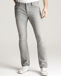 Always edgy but with plenty of classic elegance, John Varvatos Star USA presents a super-cool 5-pocket jean with crinkled detail at the hip and back of knee for a broken-in whiskered look. Always edgy but with plenty of classic elegance, John Varvatos Star USA presents a super-cool 5-pocket jean with crinkled detail at the hip and back of knee for a broken-in whiskered look.
