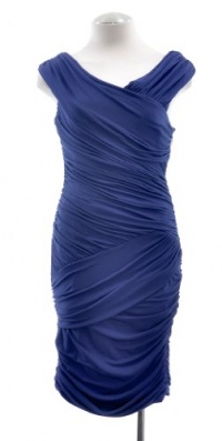 Nicole Miller Blue V-Neckline Sleeveless Sheath Dress 6 Nicole Miller Blue V-Neckline Sleeveless Sheath Dress 6
