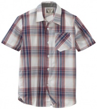 Volcom Boys 8-20 Ex Factor Plaid Short Sleeve Shirt, Dust Red, Small Volcom Boys 8-20 Ex Factor Plaid Short Sleeve Shirt, Dust Red, Small