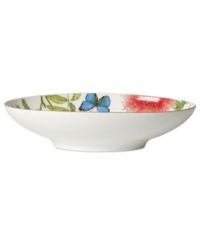 An exotic beauty, the Amazonia vegetable bowl brings a room to life with flora and fauna from the rainforest. Luscious color and sumptuous gold accents adorn the premium bone china of Villeroy & Boch. An exotic beauty, the Amazonia vegetable bowl brings a room to life with flora and fauna from the rainforest. Luscious color and sumptuous gold accents adorn the premium bone china of Villeroy & Boch.