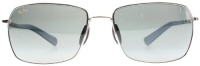 Maui Jim 323-17 Silver with Blue High Tide Rectangle Sunglasses Polarised Maui Jim 323-17 Silver with Blue High Tide Rectangle Sunglasses Polarised