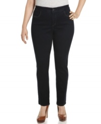 Get the comfort of leggings and the look of jeans all in one design with Not Your Daughter's Jeans' plus size jeggings. Get the comfort of leggings and the look of jeans all in one design with Not Your Daughter's Jeans' plus size jeggings.