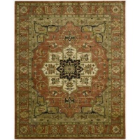 Nourison JA33 Jaipur Rectangle Hand Tufted Area Rug, 7.9 by 9.9-Feet, Brick Nourison JA33 Jaipur Rectangle Hand Tufted Area Rug, 7.9 by 9.9-Feet, Brick