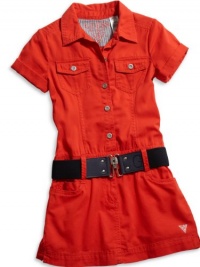 Guess Sarabelle Dress with Belt (Sizes 7 - 16) - orange, 10 - 12 Guess Sarabelle Dress with Belt (Sizes 7 - 16) - orange, 10 - 12