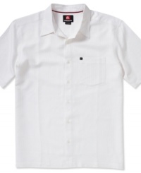 Clean and classic, this short-sleeved shirt from Quiksilver is a summer standout. Clean and classic, this short-sleeved shirt from Quiksilver is a summer standout.