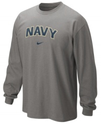 Be a part of the team in this Nike Navy Midshipmen NCAA shirt. Be a part of the team in this Nike Navy Midshipmen NCAA shirt.