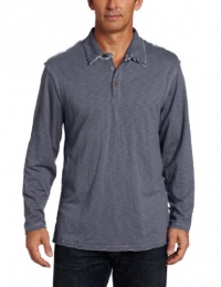 True Grit Men's Slub Long Sleeve Polo Shirt True Grit Men's Slub Long Sleeve Polo Shirt