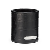 These handsome accessories from Ralph Lauren Home make a refined addition to the home office in rich, alligator-embossed black leather. These handsome accessories from Ralph Lauren Home make a refined addition to the home office in rich, alligator-embossed black leather.