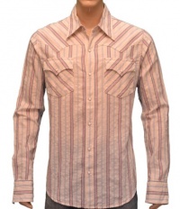 True Religion Brand Jeans Men's Mick Western Snap Down Shirt White True Religion Brand Jeans Men's Mick Western Snap Down Shirt White