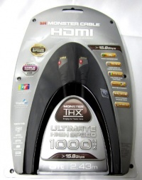 Monster Cable THX 1000 HDX-8 Ultimate High Speed Hdmi - THX Certified (8 feet) Monster Cable THX 1000 HDX-8 Ultimate High Speed Hdmi - THX Certified (8 feet)