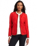 Instantly introduce texture to any ensemble with Charter Club's quilted coat. Satin piping lends a preppy touch, too!