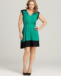 Statement color blocking adorns the flared silhouette of this Love Ady dress for a hue-happy take on your 9-to-5. Statement color blocking adorns the flared silhouette of this Love Ady dress for a hue-happy take on your 9-to-5.