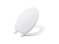 Kohler K-4648-0 Stonewood Round, Closed-Front Toilet Seat, White