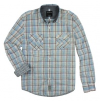 Calvin Klein Jeans Men's Washed Plaid Long Sleeve Military Shirt Calvin Klein Jeans Men's Washed Plaid Long Sleeve Military Shirt