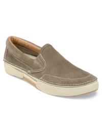 A pair of men's casual shoes that is as refreshing as an ocean breeze. This handsome, lightweight loafer features a perforated suede upper with contrast stitching at seams. A pair of men's casual shoes that is as refreshing as an ocean breeze. This handsome, lightweight loafer features a perforated suede upper with contrast stitching at seams.