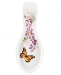 Spring is perpetually in season with whimsical accessories from Lenox dinnerware. Dishes from the Butterfly Meadow collection, like this beautiful porcelain spoon, feature colorful blooms and butterflies for a sweet, breezy scene instead of a tabletop mess. Spring is perpetually in season with whimsical accessories from Lenox dinnerware. Dishes from the Butterfly Meadow collection, like this beautiful porcelain spoon, feature colorful blooms and butterflies for a sweet, breezy scene instead of a tabletop mess.