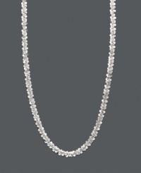 A simple, elegant chain to complement any ensemble. This faceted 14k white gold chain is the perfect addition to your accessory collection. Approximate length: 24 inches.