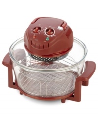 Doing it all just got easier... and greener! Bake, broil, grill, roast & fry all in one place and save energy while you do it with this halogen tabletop oven. A portable design with a powerful internal fan, plus a halogen heating & convection system, circulates heat evenly and uniformly to seal in taste, flavor and tender juices, while also cutting cooking time nearly in half. 1-year warranty. Doing it all just got easier... and greener! Bake, broil, grill, roast & fry all in one place and save energy while you do it with this halogen tabletop oven. A portable design with a powerful internal fan, plus a halogen heating & convection system, circulates heat evenly and uniformly to seal in taste, flavor and tender juices, while also cutting cooking time nearly in half. 1-year warranty.