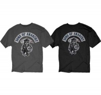 Sons of Anarchy Logo Patch Men's Black Tee Sons of Anarchy Logo Patch Men's Black Tee