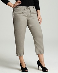 A clean silhouette and updated classic cargo details elevate these Eileen Fisher cropped linen pants. Pair with a billowy blouse and flats for effortlessly chic office attire. A clean silhouette and updated classic cargo details elevate these Eileen Fisher cropped linen pants. Pair with a billowy blouse and flats for effortlessly chic office attire.