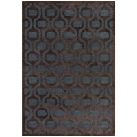 Couristan Pave Retro Pendant/Sapphire-Mahogany Area Rug Size - 7.5 x 5.25 ft. Couristan Pave Retro Pendant/Sapphire-Mahogany Area Rug Size - 7.5 x 5.25 ft.
