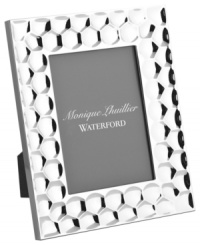 With the gleam of silver plate and a jewel-like geometric motif, the Atelier picture frame from Monique Lhuillier Waterford is a brilliant way to recall beautiful moments. With the gleam of silver plate and a jewel-like geometric motif, the Atelier picture frame from Monique Lhuillier Waterford is a brilliant way to recall beautiful moments.