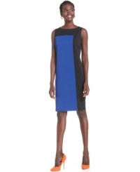 Bold colorblocking distinguishes this Kasper sheath from the rest. Pair it with the coordinating blue jacket or try it with a classic black blazer already in your wardrobe for yet another look. Bold colorblocking distinguishes this Kasper sheath from the rest. Pair it with the coordinating blue jacket or try it with a classic black blazer already in your wardrobe for yet another look.