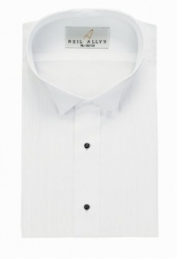 Neil Allyn Men's Tuxedo Shirt Wing Collar 1/8 Inch Pleat