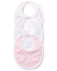 Bundled in a chic logo bag, this adorable bib set makes dinnertime a more stylish affair. Bundled in a chic logo bag, this adorable bib set makes dinnertime a more stylish affair.