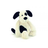 Jellycat Bashful Black and Cream Puppy Huge 21 Jellycat Bashful Black and Cream Puppy Huge 21