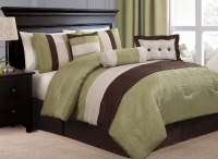 Victoria Classics Hudson 7-Piece King Comforter Set, Green/Chocolate Victoria Classics Hudson 7-Piece King Comforter Set, Green/Chocolate