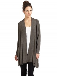 THE LOOKRibbed knit constructionOpen frontTHE FITAbout 34 from shoulder to hemTHE MATERIAL90% viscose/7% nylon/3% spandexCARE & ORIGINHand washImportedModel shown is 5'9½ (176cm) wearing US size Small. THE LOOKRibbed knit constructionOpen frontTHE FITAbout 34 from shoulder to hemTHE MATERIAL90% viscose/7% nylon/3% spandexCARE & ORIGINHand washImportedModel shown is 5'9½ (176cm) wearing US size Small.