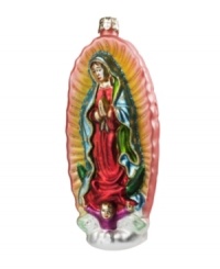 CasaQ's Our Lady of Guadalupe ornament invites the long-beloved Mexican icon to your Christmas celebrations. CasaQ's Our Lady of Guadalupe ornament invites the long-beloved Mexican icon to your Christmas celebrations.