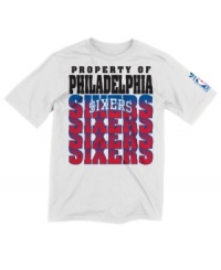 This 76ers t-shirt from adidas is a sporty style slam dunk. This 76ers t-shirt from adidas is a sporty style slam dunk.