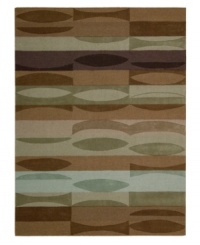 Enhance any modern home décor with this unique and multi-faceted Nourison area rug. It features abstract curves and appealing linear designs which are expertly hand-carved in 100% wool for exciting textured, embossed and shadow effects. Enhance any modern home décor with this unique and multi-faceted Nourison area rug. It features abstract curves and appealing linear designs which are expertly hand-carved in 100% wool for exciting textured, embossed and shadow effects.