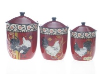 Certified International La Provence Rooster Canister Set, 3-Piece Certified International La Provence Rooster Canister Set, 3-Piece