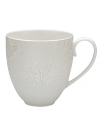 A soft, feminine look with Denby durability, the Lucille Gold mug promises lasting style and modern grace. In a pattern inspired by vintage lace and designed by English stylemaker, Monsoon, shimmering gold swirls adorn creamy porcelain in this set of dinnerware. The dishes are beautiful for every day and occasion. A soft, feminine look with Denby durability, the Lucille Gold mug promises lasting style and modern grace. In a pattern inspired by vintage lace and designed by English stylemaker, Monsoon, shimmering gold swirls adorn creamy porcelain in this set of dinnerware. The dishes are beautiful for every day and occasion.