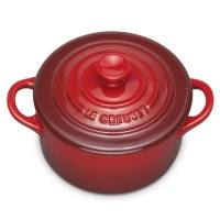 Le Creuset Stoneware 8-Ounce Petite Round Covered Casserole, Cherry Le Creuset Stoneware 8-Ounce Petite Round Covered Casserole, Cherry