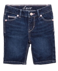 A summertime favorite. These denim shorts from Levi's will keep her running in style all summer long. A summertime favorite. These denim shorts from Levi's will keep her running in style all summer long.
