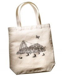 Parceria Carioca, a shop that curates a mix of craft work from local co-ops, showcases contemporary designs rich in detail and expressiveness. One artist, Flavia Torres, creates pieces that are then handmade by artisans on the outskirts of Rio, where the opportunity to work while learning a craft makes a difference. This cotton tote - a commonly found accessory on Brasil's famous beaches - features a detailed print of Pao de Acucar, otherwise known as Sugarloaf Mountain. Discover Brasil. The bold colors. The exotic scents. The sensual textures. The natural sensations. Only at Macy's. Parceria Carioca, a shop that curates a mix of craft work from local co-ops, showcases contemporary designs rich in detail and expressiveness. One artist, Flavia Torres, creates pieces that are then handmade by artisans on the outskirts of Rio, where the opportunity to work while learning a craft makes a difference. This cotton tote - a commonly found accessory on Brasil's famous beaches - features a detailed print of Pao de Acucar, otherwise known as Sugarloaf Mountain. Discover Brasil. The bold colors. The exotic scents. The sensual textures. The natural sensations. Only at Macy's.