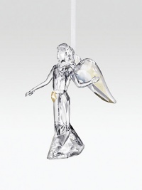 Symbolizing hope and peace, this year's graceful angel ornament is beautifully crafted in faceted crystal with gold-touched wings and 2012 engraved on her skirt, adding an optimistic shimmer to your tree.CrystalAbout 3.25H X 2WMade in Austria Symbolizing hope and peace, this year's graceful angel ornament is beautifully crafted in faceted crystal with gold-touched wings and 2012 engraved on her skirt, adding an optimistic shimmer to your tree.CrystalAbout 3.25H X 2WMade in Austria